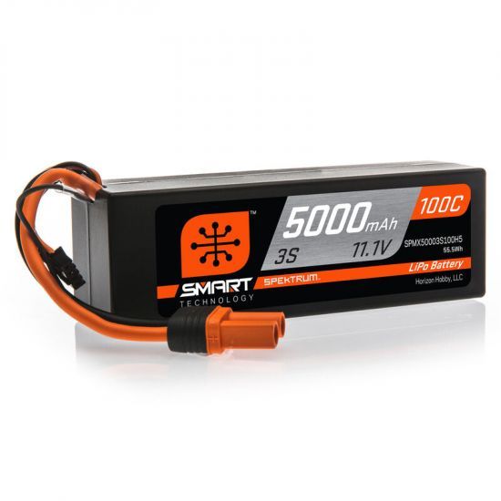 Spektrum Batteria Lipo 3S 5000mAh 100C HARDCASE Smart IC5
