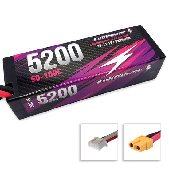 FullPower Batteria Lipo 3S 5200mAh 50/100C HARDCASE - XT90