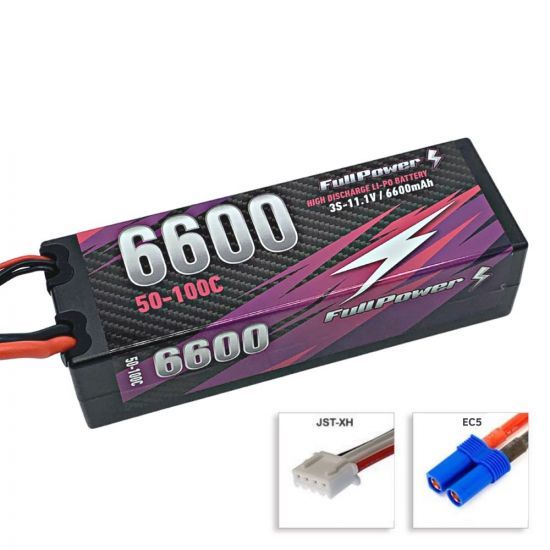 FullPower Batteria Lipo 3S 6600mAh 50/100C HARDCASE - EC5