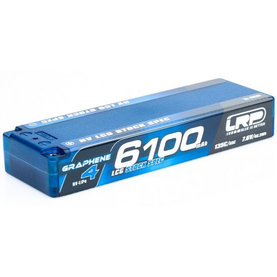 LRP Batteria Lipo GRAPHENE-4 2S 6100mAh 7.6V High Voltage 65/135C HardCase