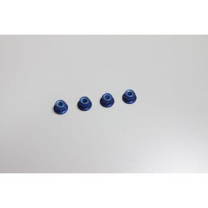 Kyosho Dadi alluminio autobloccanti flangiati M4 blu (4 pz) - 1-N4045FNA-B