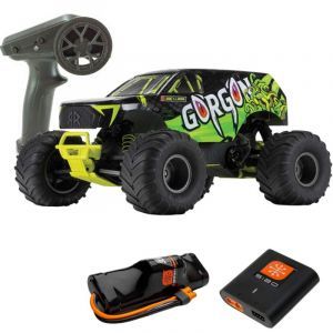 Arrma GORGON 4X2 MEGA 550 1/10 a spazzole Monster Truck RTR con batteria e caricabatterie Giallo