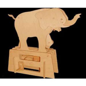 Jonathan Automata Flatbis Elephant in legno piatto da montare