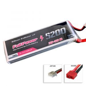 FullPower Batteria Lipo 2S 5200 mAh 35C Silver V2 - DEANS