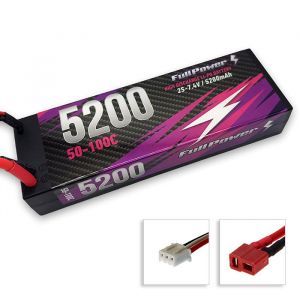 FullPower Batteria Lipo 2S 5200mAh 50C HARDCASE - DEANS