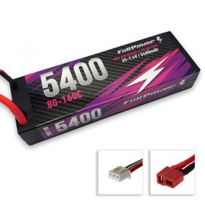 FullPower Batteria Lipo 2S 5400mAh 80/160C HARDCASE - DEANS