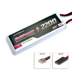 FullPower Batteria RX Lipo 2S 2200 mAh 35C V2 - JR